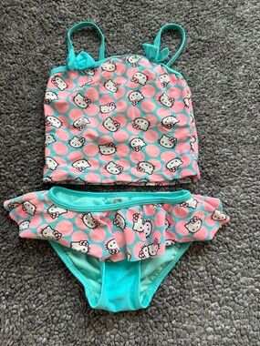 Hello Kitty Aqua / Pink Toddler Tankini Swimsuit